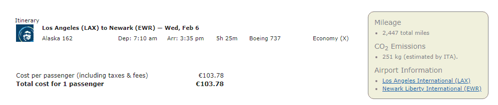 Alaska Mileage Plan
