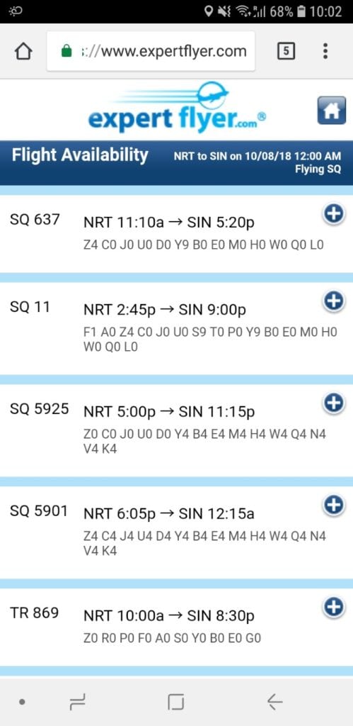 Singapore Airlines First Class