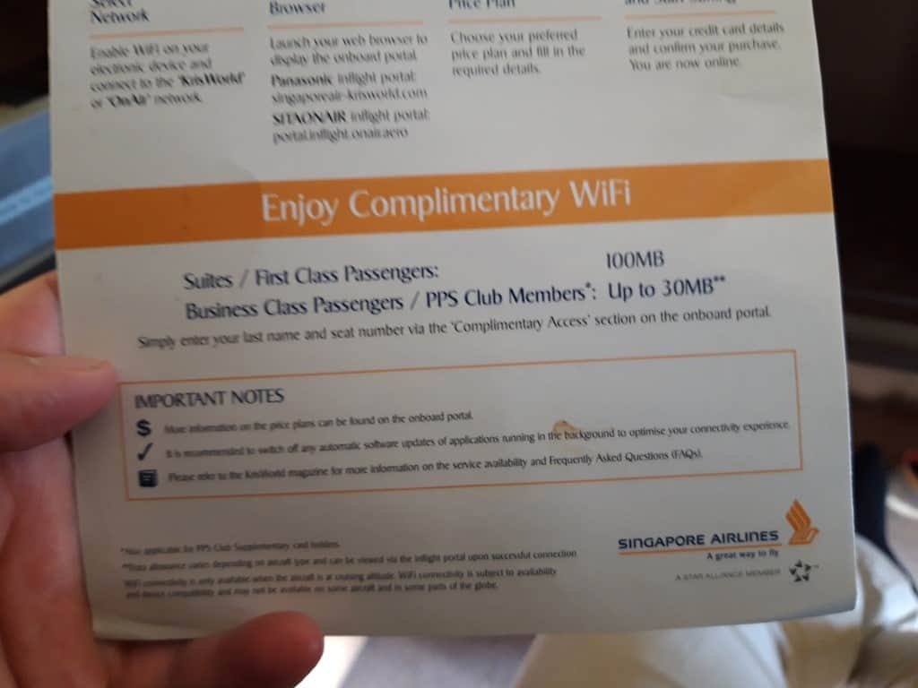 Singapore Airlines First Class