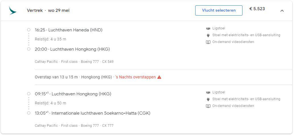 Cathay Pacific boeken met Alaska