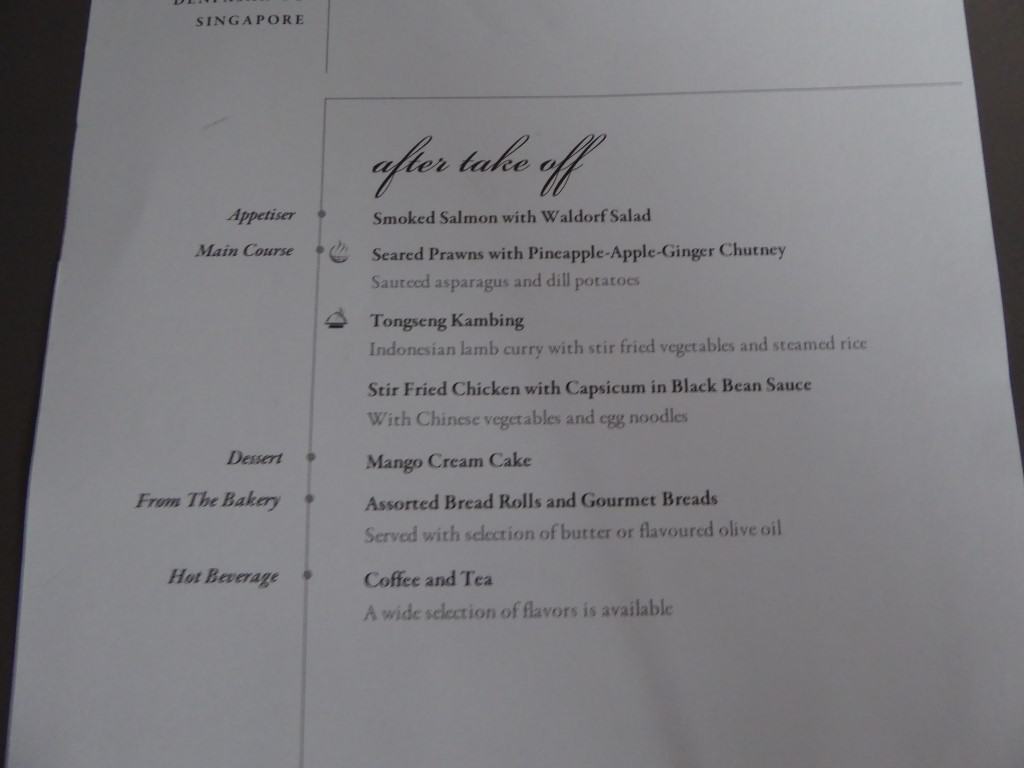 Singapore Airlines Business Class