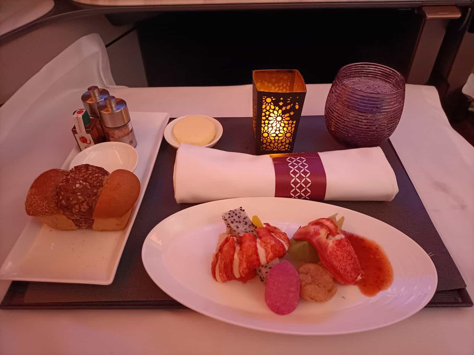 Eten en drinken in Business Class